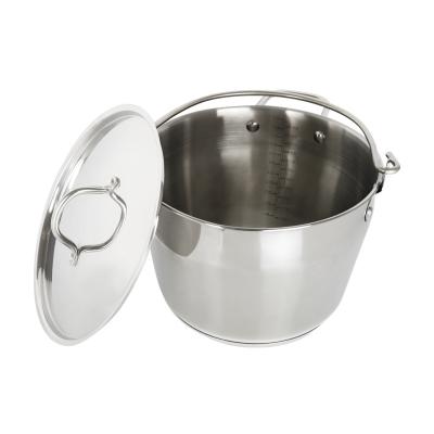 China Sustainable 9L Stainless Steel Jam Making Pans 30cm Meslin Pan With Lid for sale