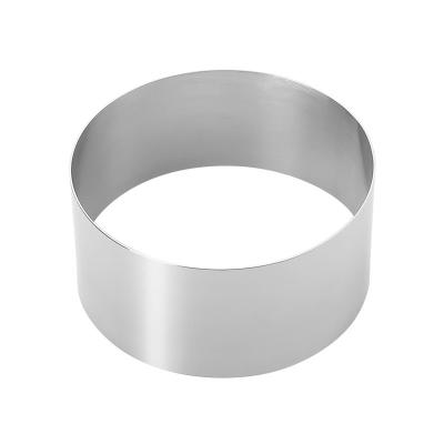 China Viable Stainless Steel Mold Mousse Ring Cheese Mousse Round Cake Mold 9cm for sale