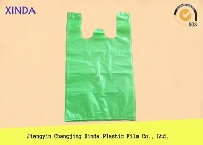 China PE T-shirt plastic shopping car garbage bags blue red yellow purple green black for sale