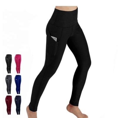 China Antibacterial Custom Logo Leggings Women Yoga Gaiters Quick Dry Sports Gym Pants, Gaiters With Pockets, High Quality Polyester Gaiters for sale