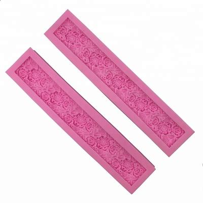 China Sustainable Factory Outlet Rose Shape Cake Lace Mold Cake Lace Decorating Tools for sale