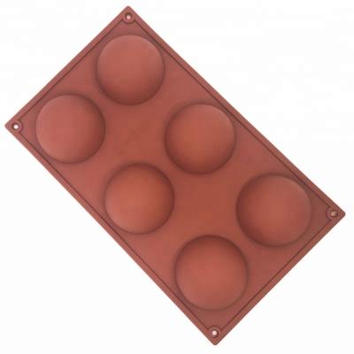 China Viable Hot Sale 6 Cavity Round Shape Cake Mold / Soap Mold / Mousse Mold for sale