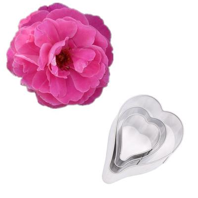 China Best Sustainable Selling Food Grade 403 Rose Cake Cutters Set Stainless Steel Cake Mold Cake Baking Decoration for sale