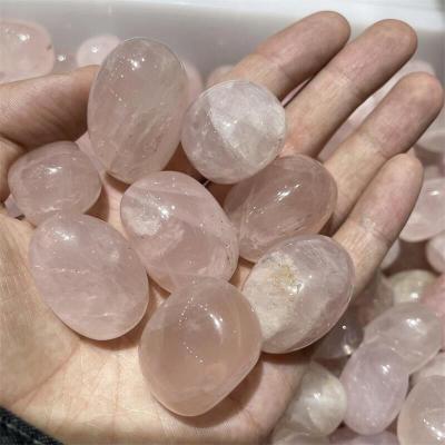 China Wholesale Natural Rough Quartz Rose Crystal Tumbled Stones from Europe Rose Pink Crystal Specimen Raw for sale