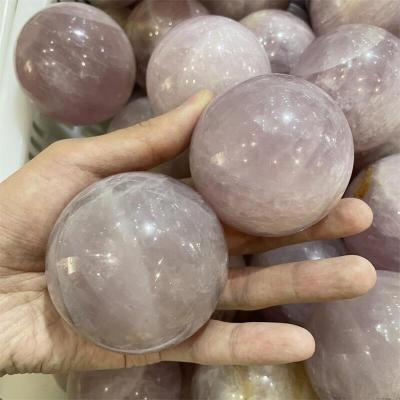 China Europe Natural Mineral Crystal Rose Quartz Sphere Ball Stone Sphere For Decorative for sale