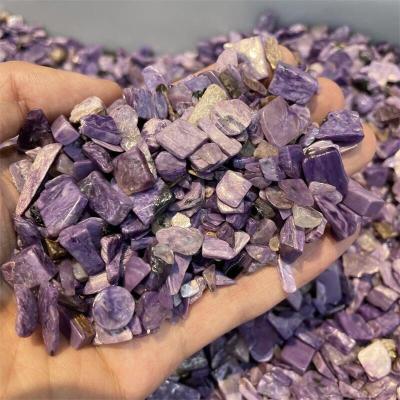 China Wholesale Natural Stone Crystal Stone Raw Rough Healing Gravel from Europe Charoite for sale