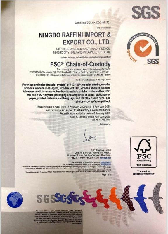 FSC - Ningbo Raffini Import & Export Co., Ltd.