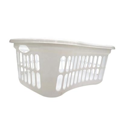 China Concise Design Multifunctional Plastic Clothes Baskets Storage Durable Home Organizer Hollowed-out Plastic Handled PP Laundry Basket for sale