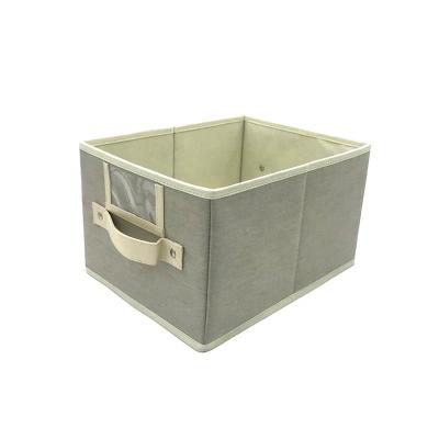 China Viable Folding Storage Tissue Box With Card Holder Household Cabinet Organizer With Handle Rectangle Nonwoven Fabric Box 2021 Modern for sale