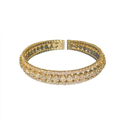 China Super flash hyperbola bracelet with an adjustable diamond-studded opening for sale