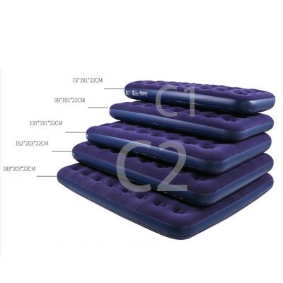 China Portable Outdoor Inflatable Air Bed Mat Air Cushion Car Travel Lightweight Camping Sleep Pad Quilting Double Triple Bed for sale