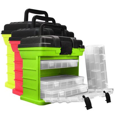 China PP Hot Selling Multifunctional Fishing Box 4 Layer Suitcase Sea Fishing Tool Box Fishing Tackle Storage Box for sale