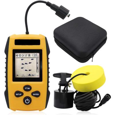 China Durable Function Portable Fish Finder With Cutout Hard Case Travel Fishing Magnifier Handheld Depth With Sonar Sensor Transducer LCD Display for sale