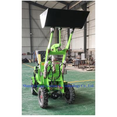 China Pure Electric Small Farms Forklift 4WD Agricultural Multifunctional Farm Bulldozer Construction Site Loader for sale