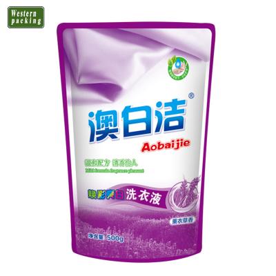 China Factory price disposable cheap liquid laundry detergent zipper lock plastic bags with logo for sale