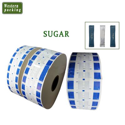 China Paper Anticurl PE Sachet Packaging Sugar Coated Paper for sale