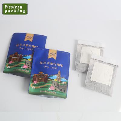 China Hotels Paper Cup Coffee Filters Ear Hanging Coffee Bags Travel Drip Coffee Bags for sale