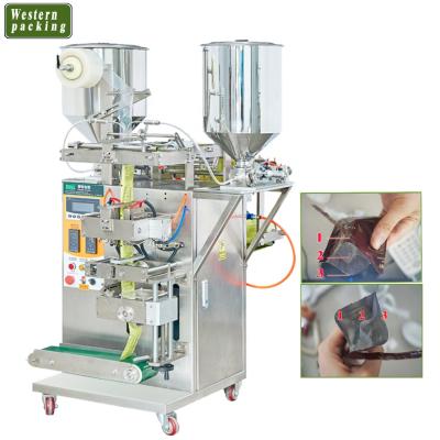 China Food Double Material Hair Dye Shampoo Sachet Packaging Machine Black Hair Shampoo Packing Machine for sale