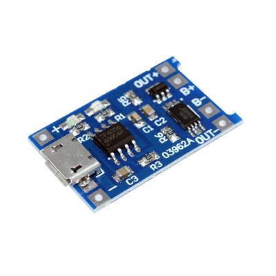 China Standard 5V 1A Micro USB 18650 Lithium Battery Charging Board Charger Module+Protection Dual Functions TP4056 for sale