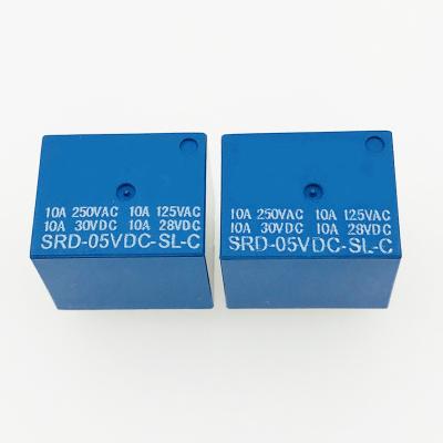 China SRD-05VDC-SL-C 5VDC 10A 250VAC Power relay PCB Type T73-5V SRD-5VDC-SL-C 10A 125VAC DIP-5 5026 for sale