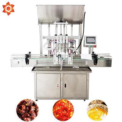 China Automatic Food Bottle Filling Production Line Single / Double Head Liquid Paste Filling Machine for sale