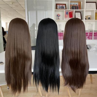 China Wholesale Price Synthetic Silky Straight Hair Wave Lace Front Wig Colorful for sale