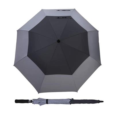 China Customized Umbrella Extra Long Straight 68 Inch Minimalist Fiberglass Golf Umbrellas With Logo Prints for sale