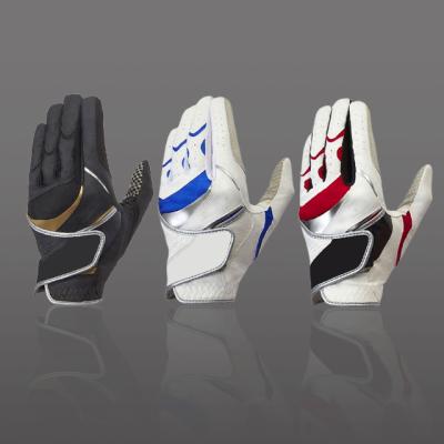 China 2021 mens golf gloves custom logo cabretta color golf gloves leather white left hand for sale