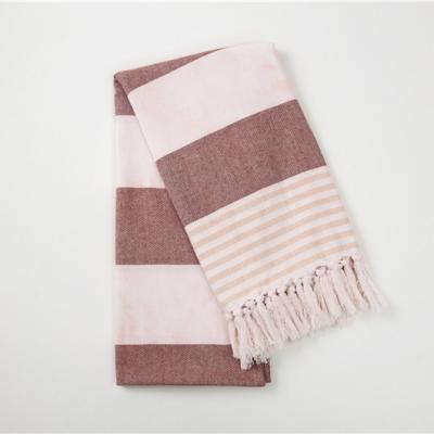 China Waterproof Lightweight High Quality Striped Soft Textile Towel Durable Turkish Bath Organic Bamboo Towel for sale