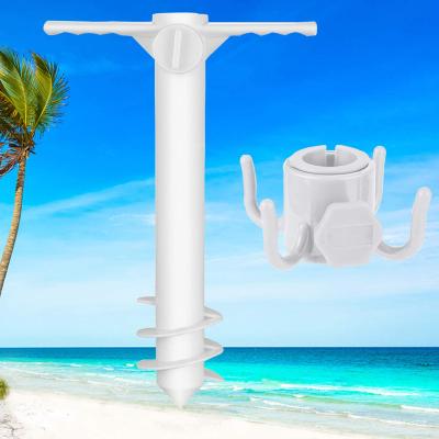 China Durable Beach Sand Anchor Umbrella Screw Beach Umbrella Sand Stand One Size Fits All Safe Stand For High Winds for sale