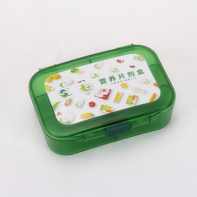 China SAN+ABS New Design Customized Logo Portable Plastic Case 6 7 Day Pill Organizerbox Box With Large Area for sale