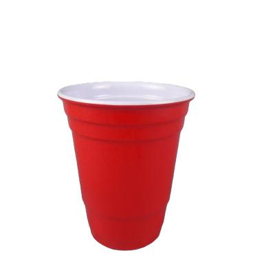 China Transitional Custom Double Wall Plastic Part Cups 16 oz. Reusable Melamine Cups for sale