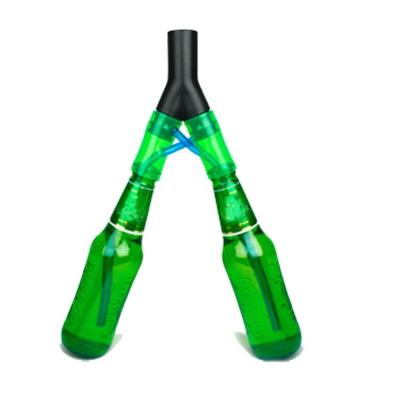 China Party Game Beverage Soda Double Bottle Drinking Beer Bong for sale