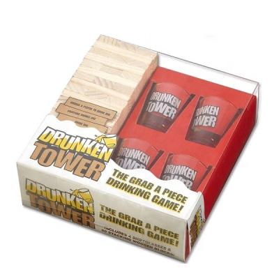 China Entertainment Knocking Down Drunk Tumble Tower Blocks Game Tower Games Set for sale