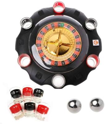 China Adult Electric Russian Lucky Shot Glass Roulette Drinking Game Entertainment Casino Party Games Turntable For KTV Bar Nightclub for sale