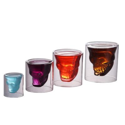 China Crystal Double Layer Design Eco-Friendly Viable Whiskey Glass Mug for sale