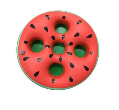 China 16OZ PVC Water Coasters Inflatable Watermelon Inflatable Coasters for sale