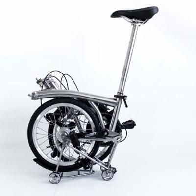 China City riding 5 speed 16inch interal titanium folding bike for sale