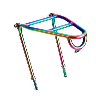 China Colorful titanium alloy titanium folding bike rear rack, K-whale, bike parts for sale