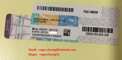 China Genuine Original   Windows 8.1 Pro COA License Key Sticker X19 COAs for sale