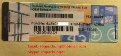 China Genuine Original  Free shipping Windows Server 2012 R2 Standard COA  Sticker x15 for sale