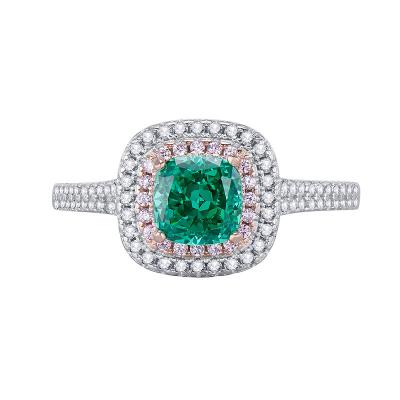 China 1 Place Diamond Ring Fashion Luxury Elegant Instant Silver Apple Green FASHIONED Diamond Ring 925 Carat Color Palaiba for sale