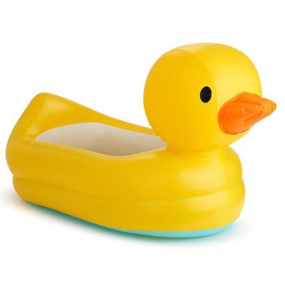 China Eco-friendly Baby Portable Inflatable Bathtub Safety Inflatable Folding Duck Bathtub For Kids for sale