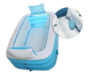 China Hot Quality Pvc Friendly Portable Folding Spa Plastic Large Inflatable Bathtub For Adult for sale