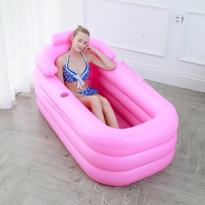 China Hot Selling Safety Ejection Baby Infant Inflatable Bathtub Kids Adult Bathtub Portable Indoor Folding Safety Tub for sale