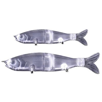 China Wholesale unpainted lure 2 section topwater bait ABS plastic blamk multi joint fishing lure diy molds HT176 for sale