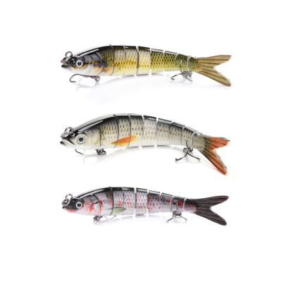 China ABS Plastic Outdoor Fishing Tackle PESCA 8 Segmented Swimbait Bait Wobblers Pike Joint Artificial Hard Lure Fishing for sale