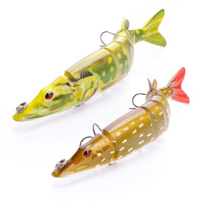 China ABS Hard Plastic Artificial Pike Lure Bait Multi Jointed Bait Lifelike 200mm 64g Fishing Wobblers Swimbait Sea Fishing Lure Crankbaits for sale