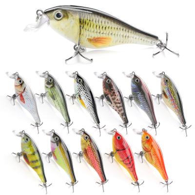 China Wholesale Hard Plastic Fishing Tackle Bass Pike Crankbait Hard Bait Lure Artificial Fishing Set From Manufacturer 3.3inch 11g ABS for sale