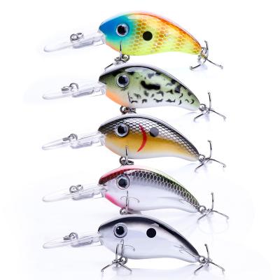 China Bait 10.4g 5 Crankbait 50mm Bait Fishing Lure Wobbler Action Vivid Swimming Slow Floating Fishing Tackle Hard Colors Available for sale